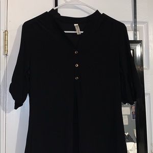 black button blouse